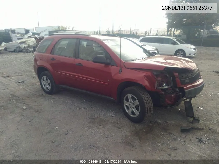 2006 Chevrolet Equinox Ls VIN: 2CNDL13F966125377 Lot: 40364648