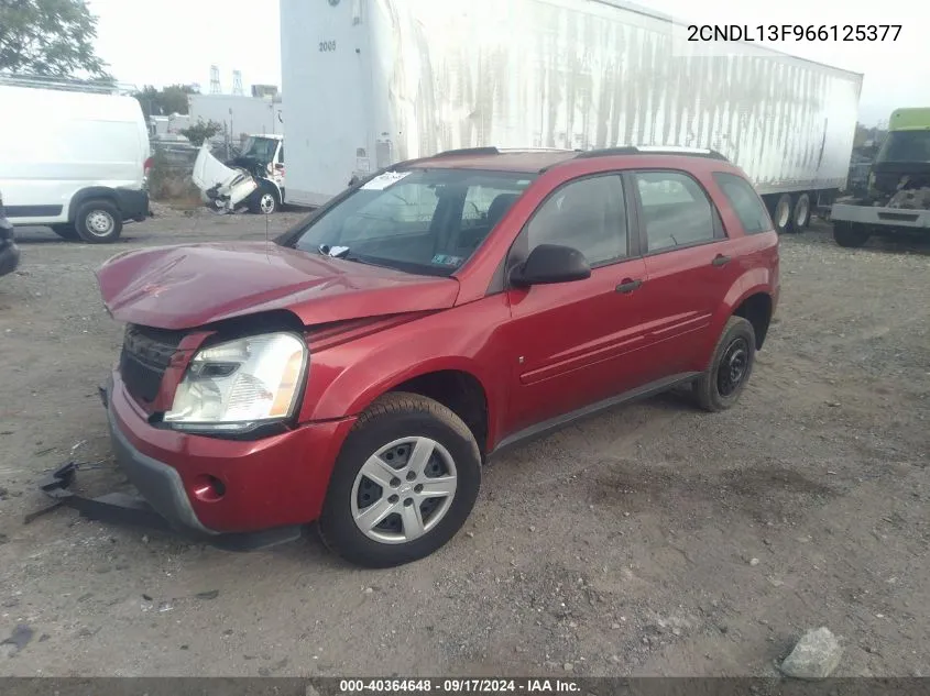 2006 Chevrolet Equinox Ls VIN: 2CNDL13F966125377 Lot: 40364648