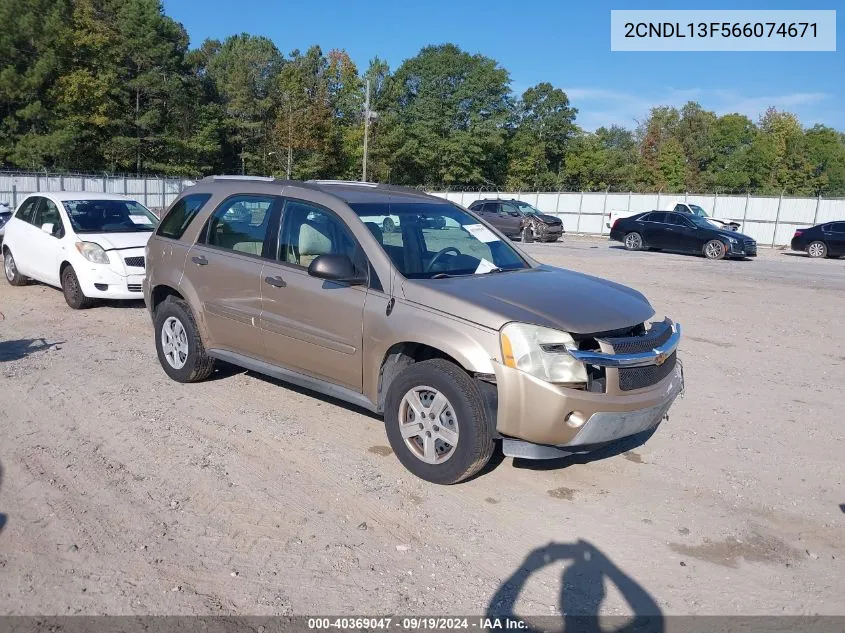 2006 Chevrolet Equinox Ls VIN: 2CNDL13F566074671 Lot: 40369047