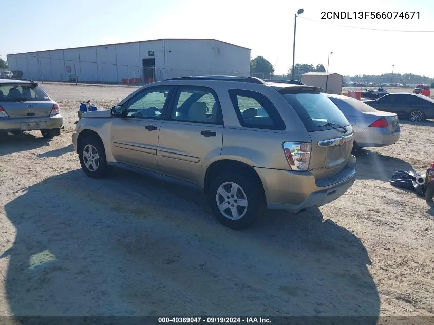 2006 Chevrolet Equinox Ls VIN: 2CNDL13F566074671 Lot: 40369047