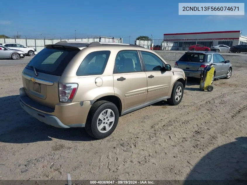 2006 Chevrolet Equinox Ls VIN: 2CNDL13F566074671 Lot: 40369047