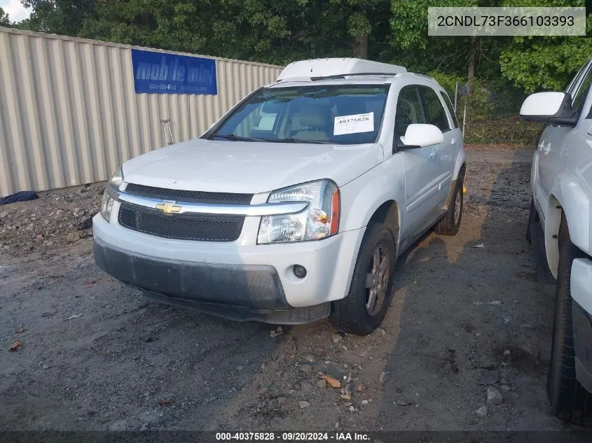 2006 Chevrolet Equinox Lt VIN: 2CNDL73F366103393 Lot: 40375828