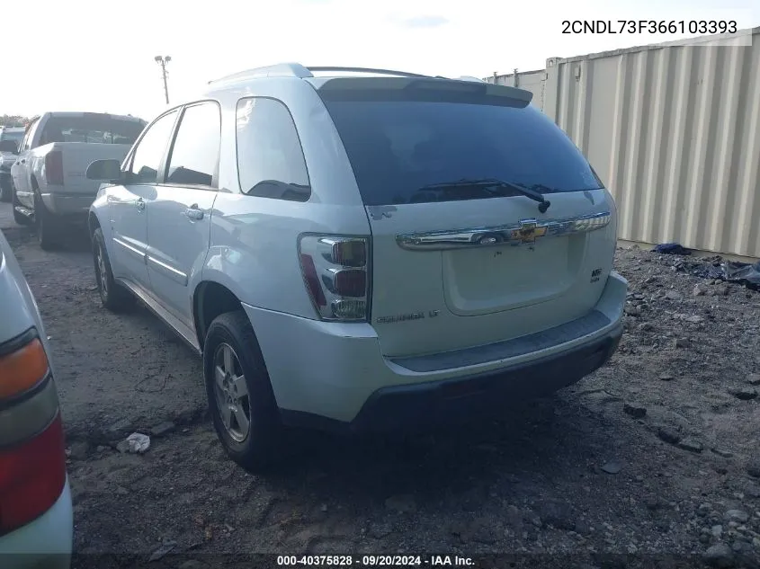 2006 Chevrolet Equinox Lt VIN: 2CNDL73F366103393 Lot: 40375828