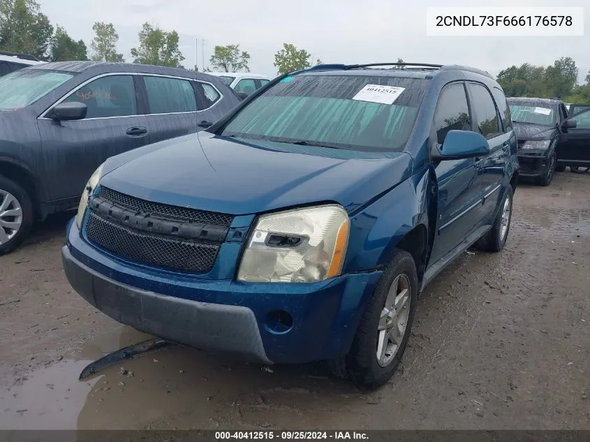 2006 Chevrolet Equinox Lt VIN: 2CNDL73F666176578 Lot: 40412515