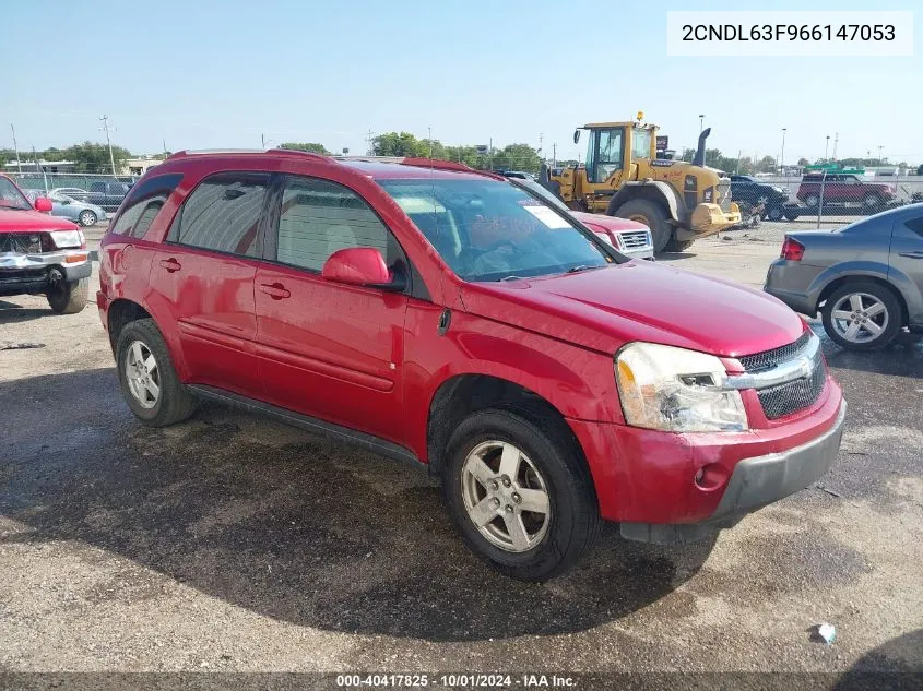 2006 Chevrolet Equinox Lt VIN: 2CNDL63F966147053 Lot: 40417825