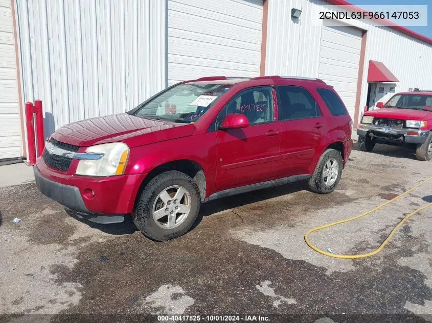 2006 Chevrolet Equinox Lt VIN: 2CNDL63F966147053 Lot: 40417825