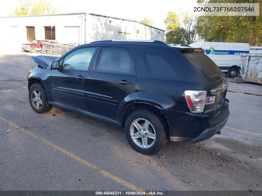 2006 Chevrolet Equinox Lt VIN: 2CNDL73F766207546 Lot: 40545231