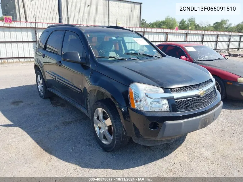 2006 Chevrolet Equinox Ls VIN: 2CNDL13F066091510 Lot: 40578077