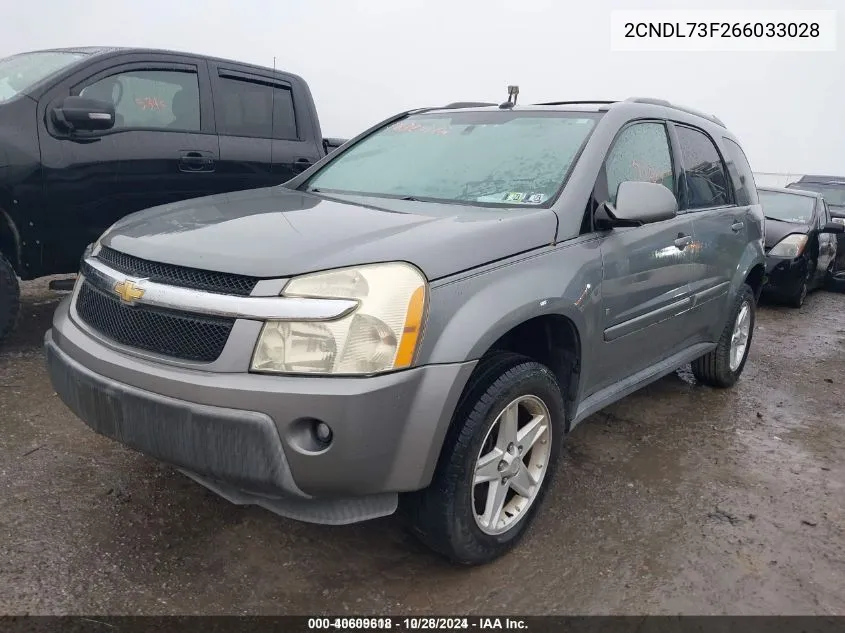 2006 Chevrolet Equinox Lt VIN: 2CNDL73F266033028 Lot: 40609618