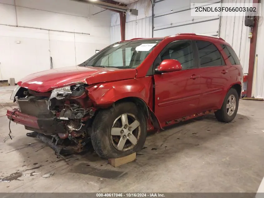 2006 Chevrolet Equinox Lt VIN: 2CNDL63F066003102 Lot: 40617046