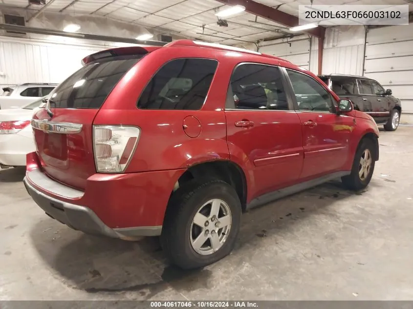 2006 Chevrolet Equinox Lt VIN: 2CNDL63F066003102 Lot: 40617046