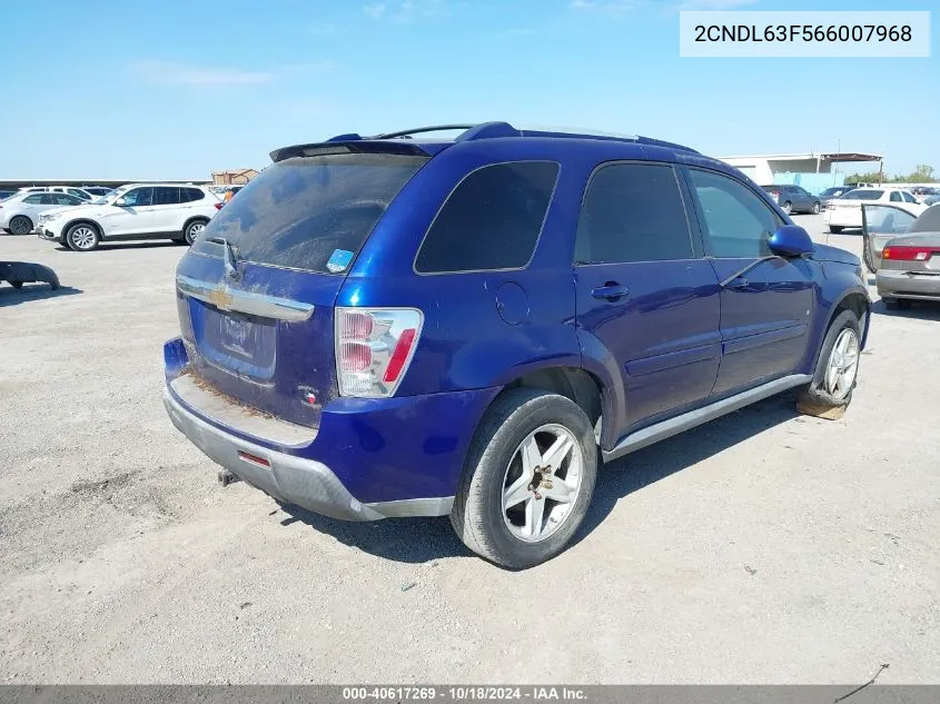 2006 Chevrolet Equinox Lt VIN: 2CNDL63F566007968 Lot: 40617269