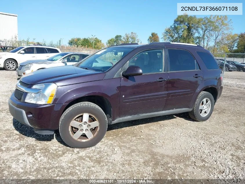 2006 Chevrolet Equinox Lt VIN: 2CNDL73F366071108 Lot: 40621101