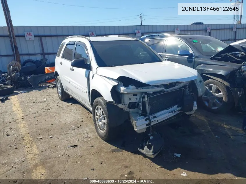 2006 Chevrolet Equinox Ls VIN: 2CNDL13F466122645 Lot: 40698639