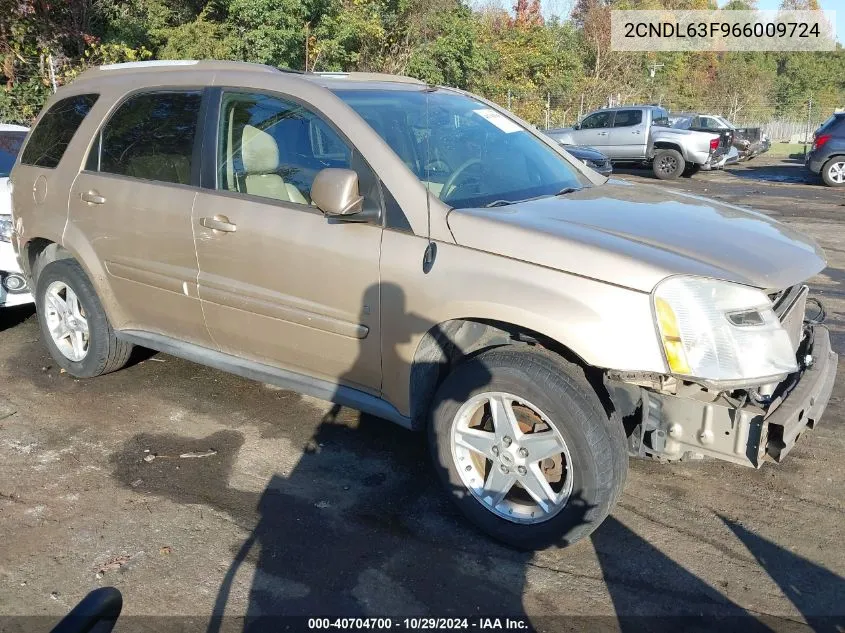 2006 Chevrolet Equinox Lt VIN: 2CNDL63F966009724 Lot: 40704700