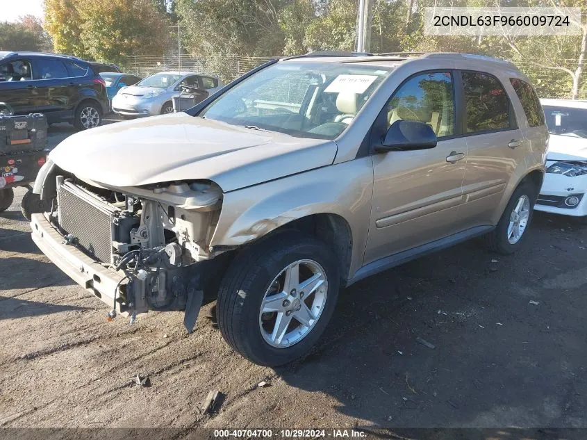 2006 Chevrolet Equinox Lt VIN: 2CNDL63F966009724 Lot: 40704700