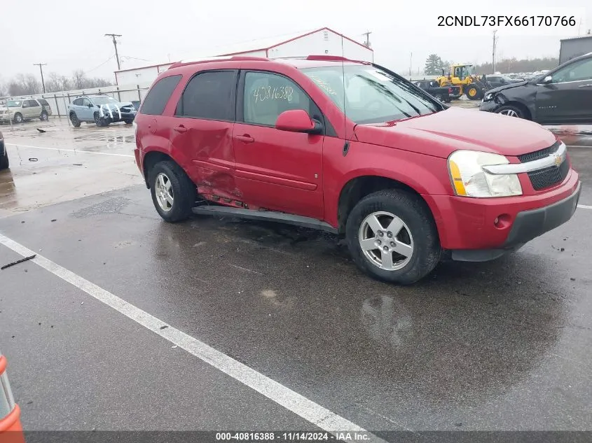 2006 Chevrolet Equinox Lt VIN: 2CNDL73FX66170766 Lot: 40816388