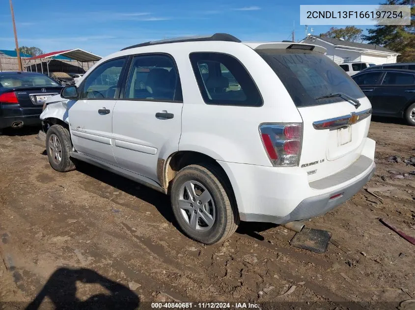 2CNDL13F166197254 2006 Chevrolet Equinox Ls