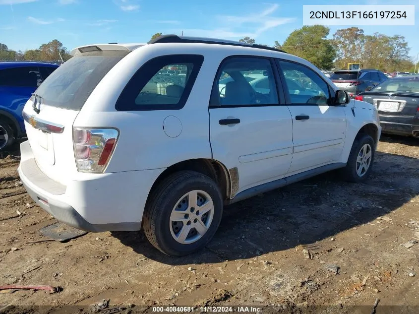 2CNDL13F166197254 2006 Chevrolet Equinox Ls