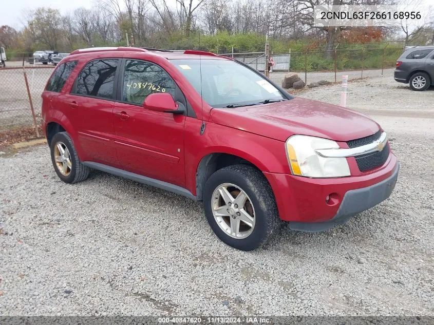 2006 Chevrolet Equinox Lt VIN: 2CNDL63F266168956 Lot: 40847620