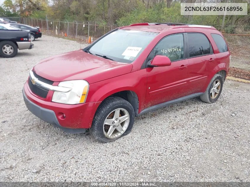 2006 Chevrolet Equinox Lt VIN: 2CNDL63F266168956 Lot: 40847620