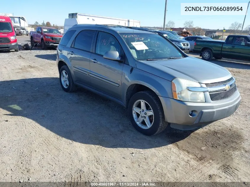 2006 Chevrolet Equinox Lt VIN: 2CNDL73F066089954 Lot: 40851967