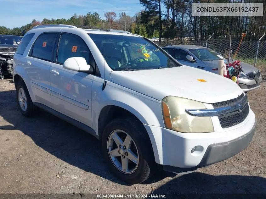 2CNDL63FX66192437 2006 Chevrolet Equinox Lt