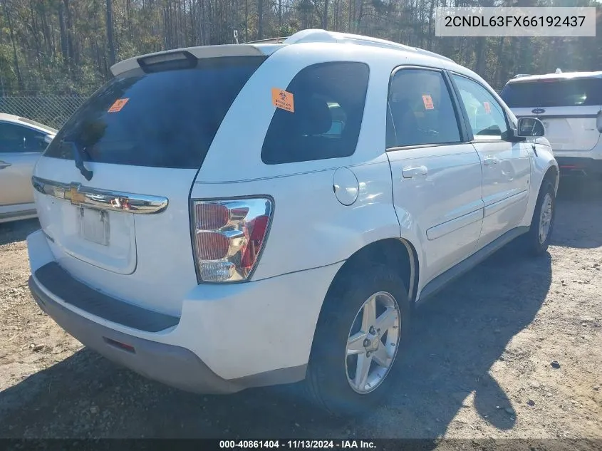 2CNDL63FX66192437 2006 Chevrolet Equinox Lt