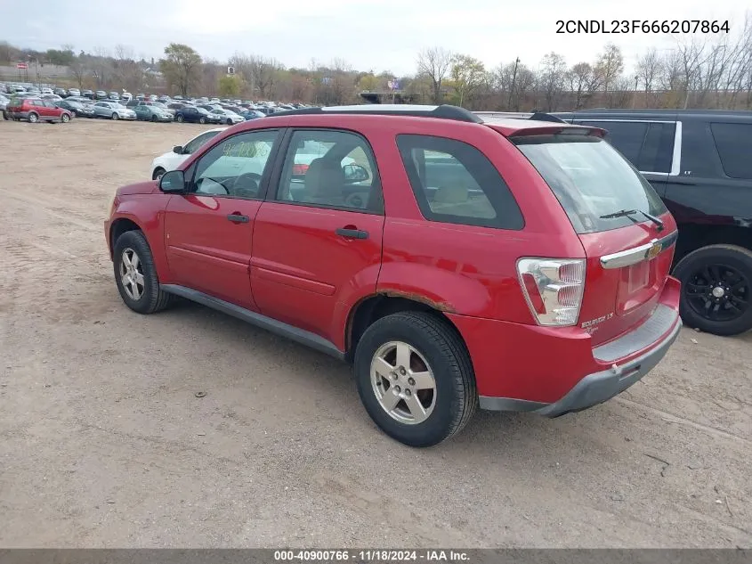 2006 Chevrolet Equinox Ls VIN: 2CNDL23F666207864 Lot: 40900766