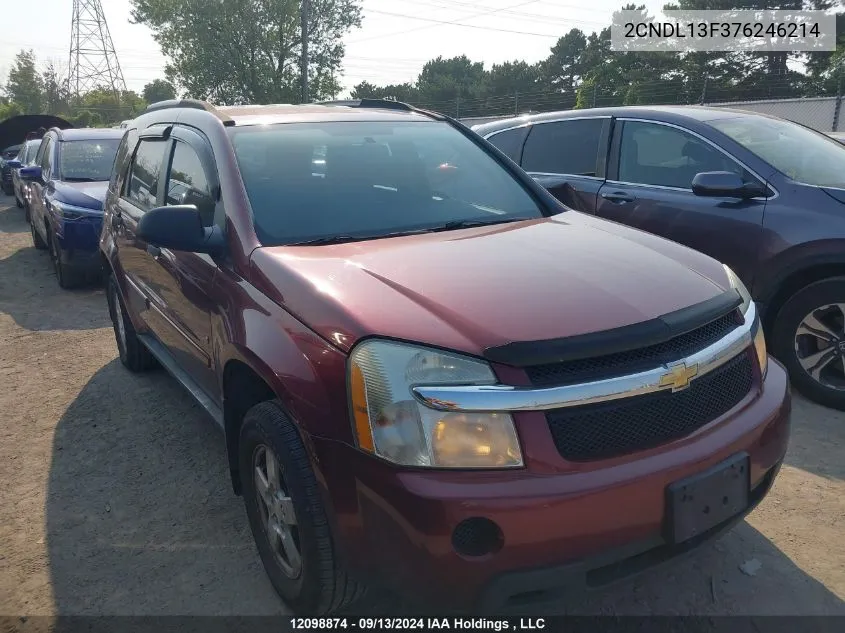 2007 Chevrolet Equinox VIN: 2CNDL13F376246214 Lot: 12098874