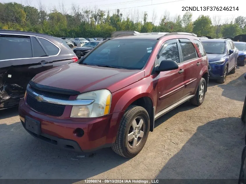 2007 Chevrolet Equinox VIN: 2CNDL13F376246214 Lot: 12098874