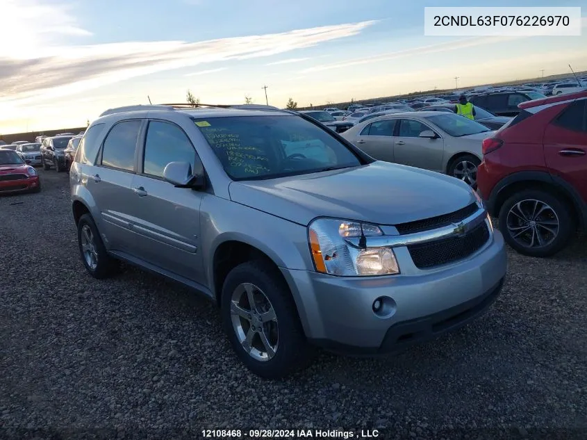 2007 Chevrolet Equinox Lt VIN: 2CNDL63F076226970 Lot: 12108468