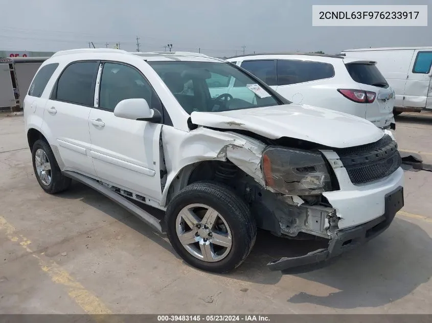 2007 Chevrolet Equinox Lt VIN: 2CNDL63F976233917 Lot: 39483145