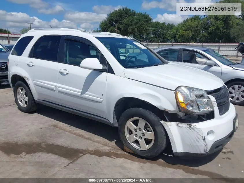 2CNDL63F276061519 2007 Chevrolet Equinox Lt