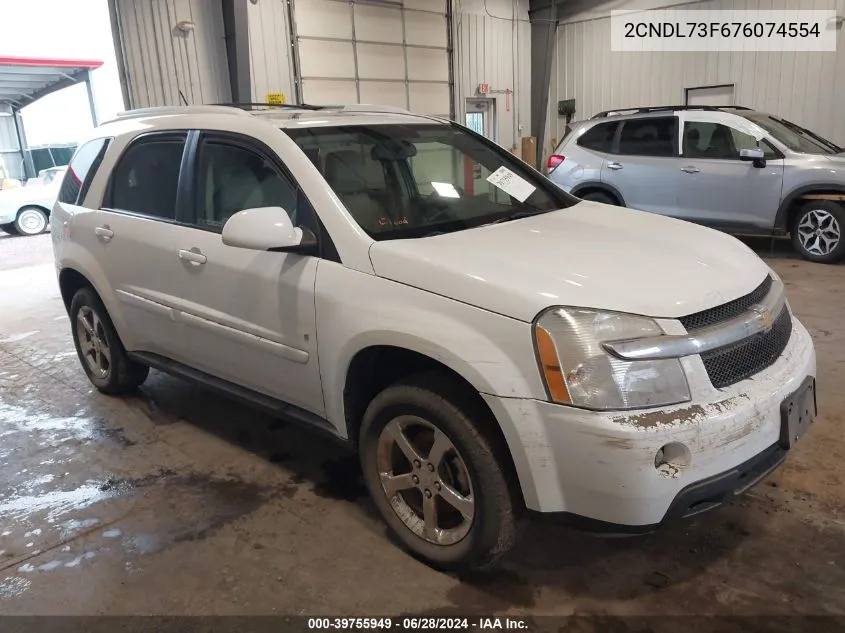 2007 Chevrolet Equinox Lt VIN: 2CNDL73F676074554 Lot: 39755949