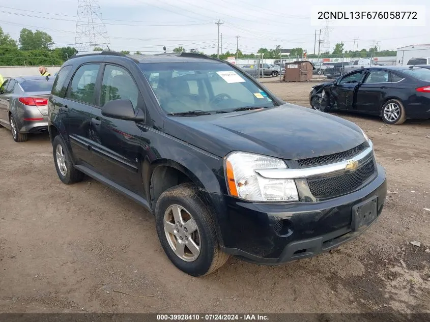 2CNDL13F676058772 2007 Chevrolet Equinox Ls