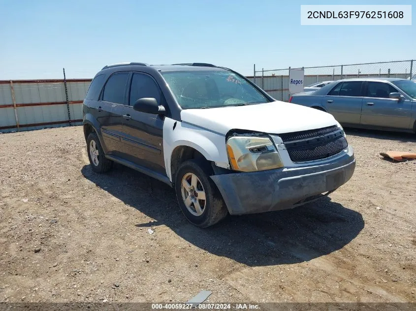 2CNDL63F976251608 2007 Chevrolet Equinox Lt