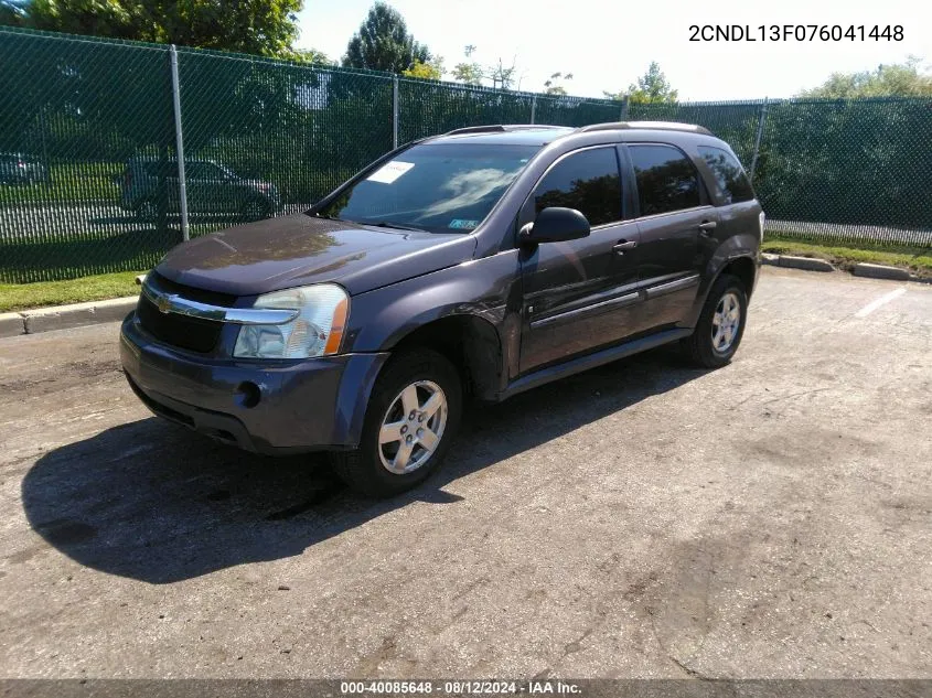 2007 Chevrolet Equinox Ls VIN: 2CNDL13F076041448 Lot: 40085648