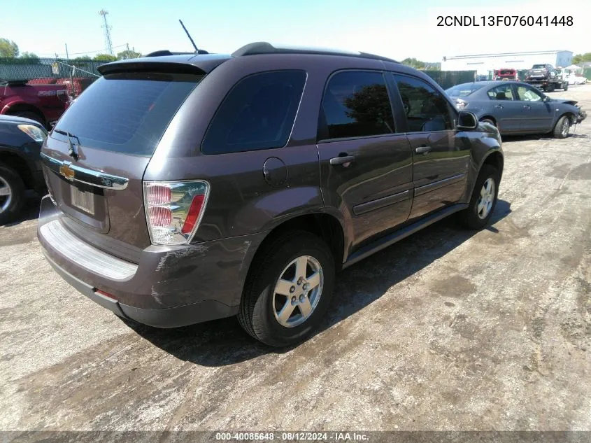 2CNDL13F076041448 2007 Chevrolet Equinox Ls