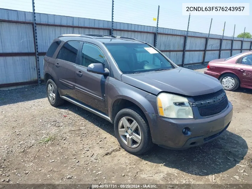 2CNDL63F576243957 2007 Chevrolet Equinox Lt