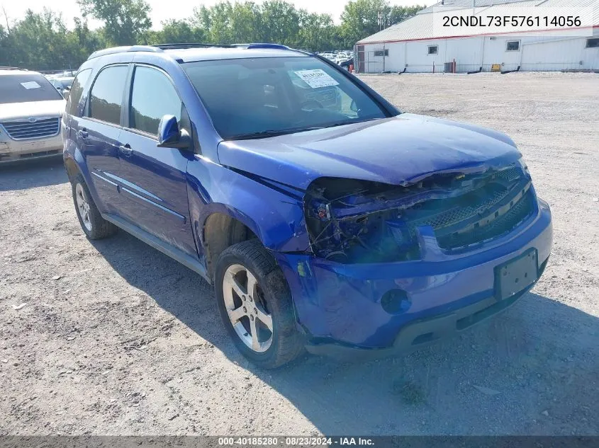 2007 Chevrolet Equinox Lt VIN: 2CNDL73F576114056 Lot: 40185280