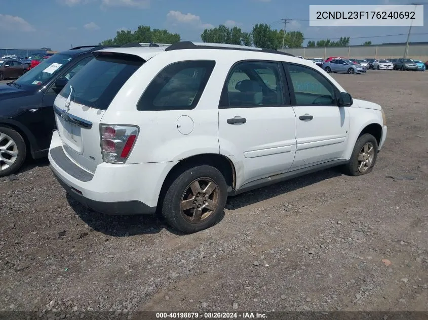 2CNDL23F176240692 2007 Chevrolet Equinox Ls