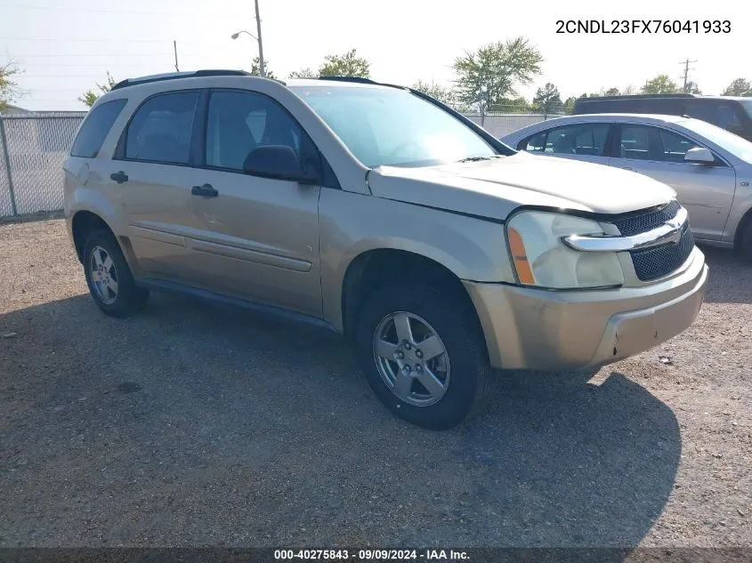 2007 Chevrolet Equinox Ls VIN: 2CNDL23FX76041933 Lot: 40275843