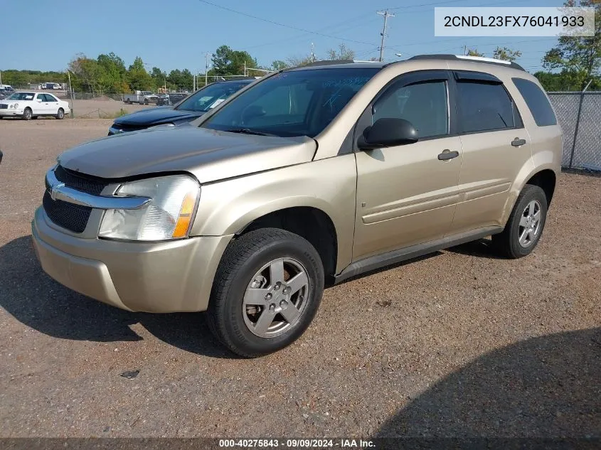 2007 Chevrolet Equinox Ls VIN: 2CNDL23FX76041933 Lot: 40275843