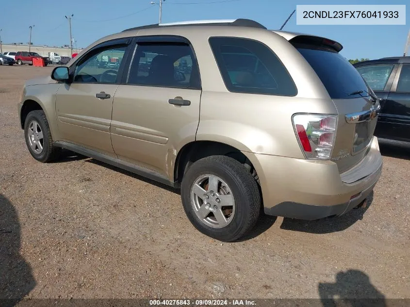 2007 Chevrolet Equinox Ls VIN: 2CNDL23FX76041933 Lot: 40275843