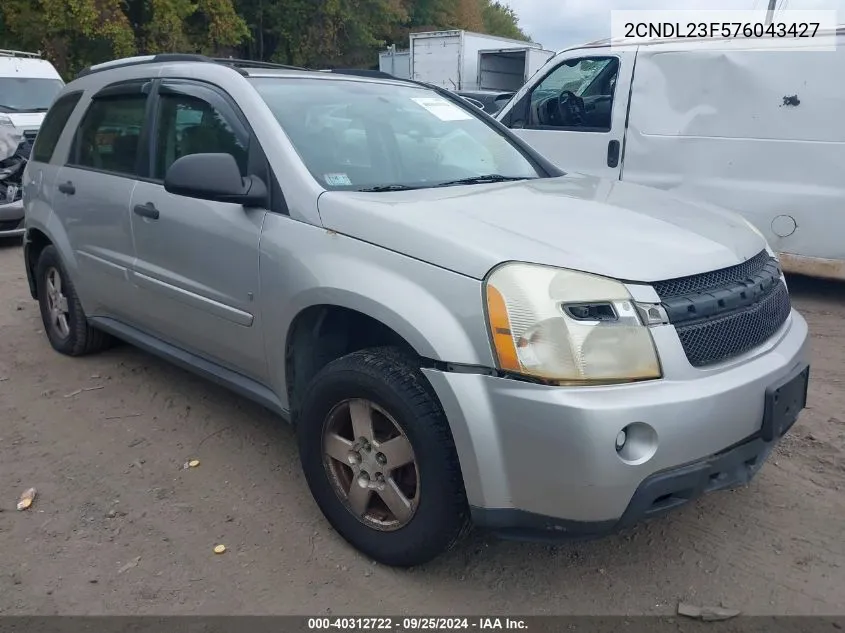 2007 Chevrolet Equinox Ls VIN: 2CNDL23F576043427 Lot: 40312722