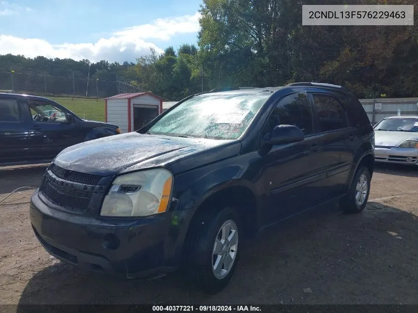 2007 Chevrolet Equinox Ls VIN: 2CNDL13F576229463 Lot: 40377221