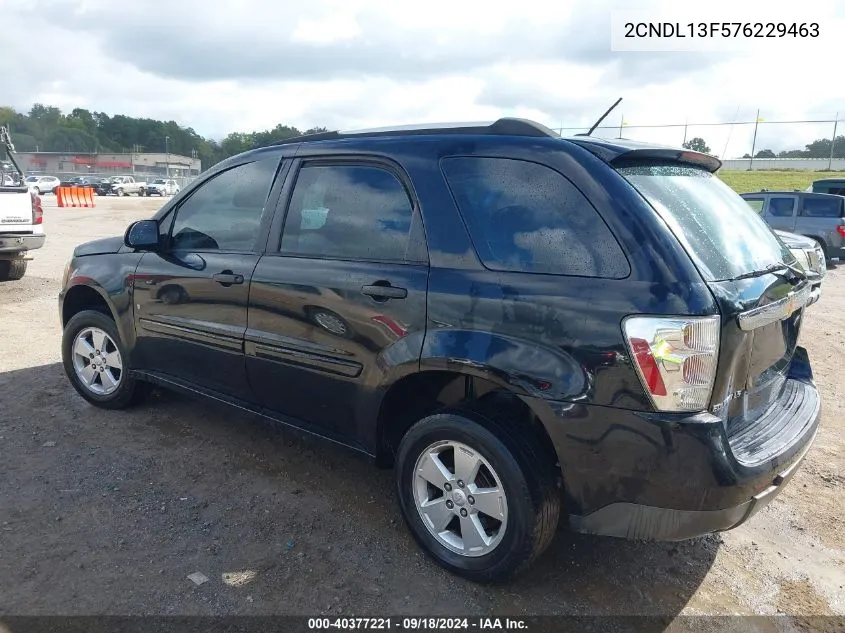 2007 Chevrolet Equinox Ls VIN: 2CNDL13F576229463 Lot: 40377221