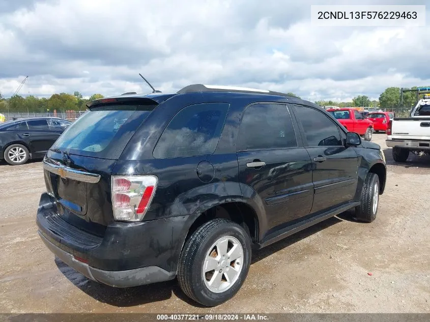 2007 Chevrolet Equinox Ls VIN: 2CNDL13F576229463 Lot: 40377221