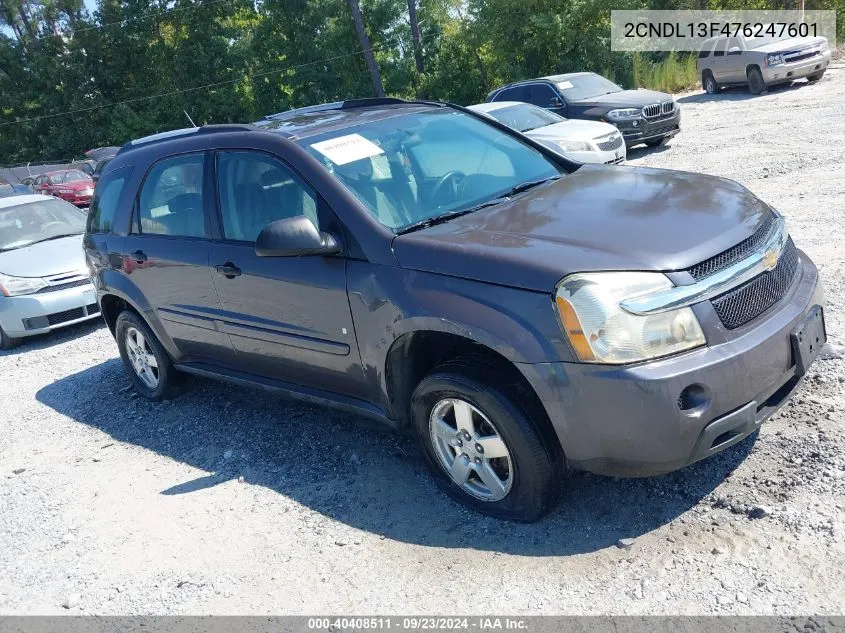 2007 Chevrolet Equinox Ls VIN: 2CNDL13F476247601 Lot: 40408511